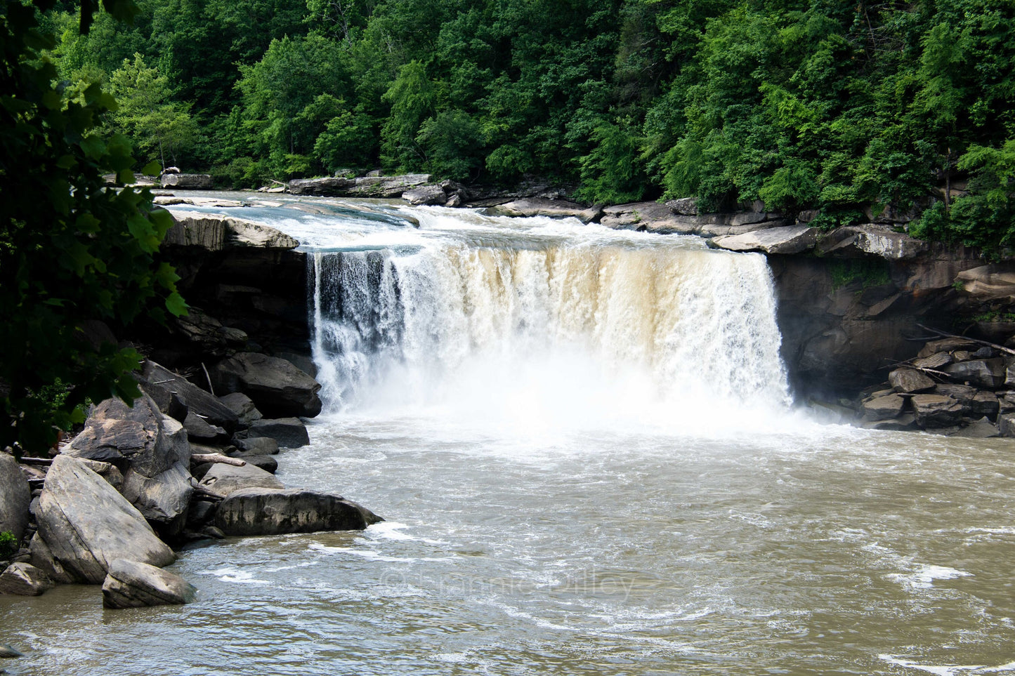 Cumberland Falls, Eagle Falls, Waterfalls, Rushing River, Corbin, Kentucky, Big Waterfall, Gap, Frannie Dilley, Landscape Photography Print