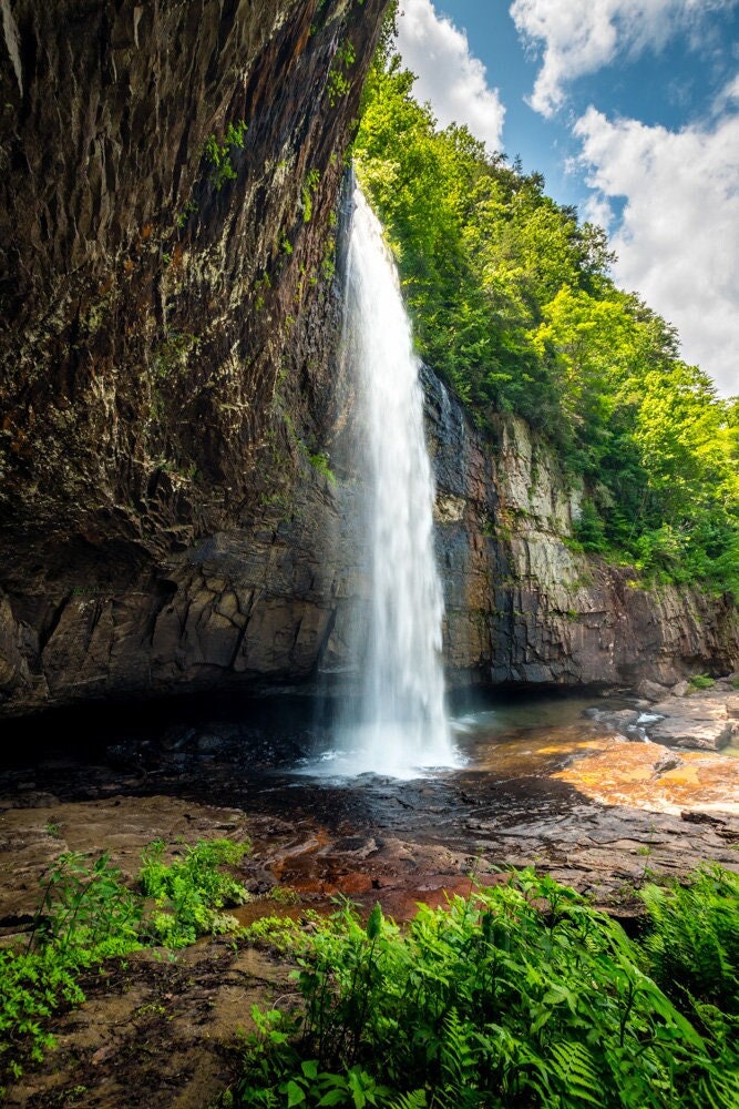 Lula Lake Land Trust, Waterfalls, Falls, Spring, Lookout Mountain, Georgia, Hiking, Vertical Photograph Print, Metal, Frannie Dilley