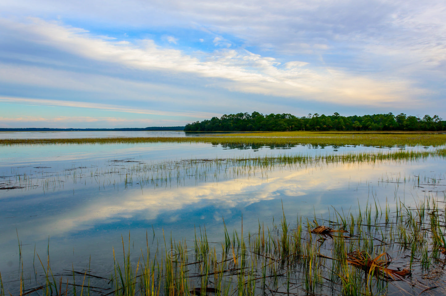 Pinckney Island, Wildlife Refuge, Marsh, Reflection, Clouds, Hilton Head Island, South Carolina, Bluffton, Landscape Photograph