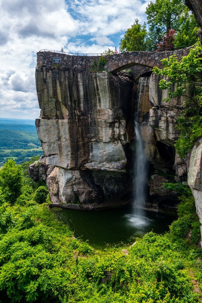Lookout Mountain,Falls,Spring,Waterfalls,Rock City Gardens,Georgia, Chattanooga,Tennessee, Vertical Photograph Print, Metal, Frannie Dilley