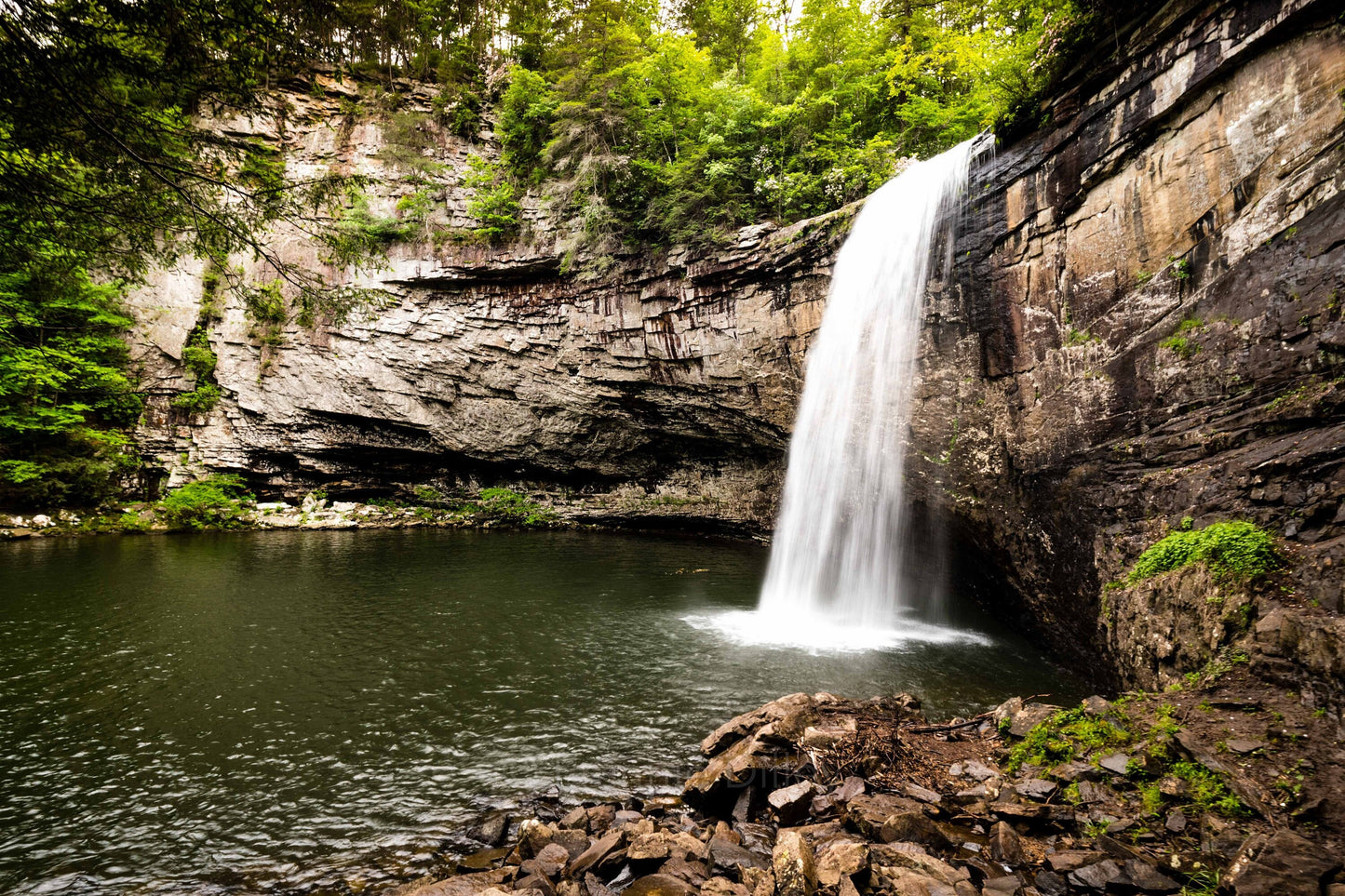 Foster Falls Sequatchie Tennessee Landscape Photograph Metal Print Wall Art Home Decor Waterfalls Frannie Dilley Photography