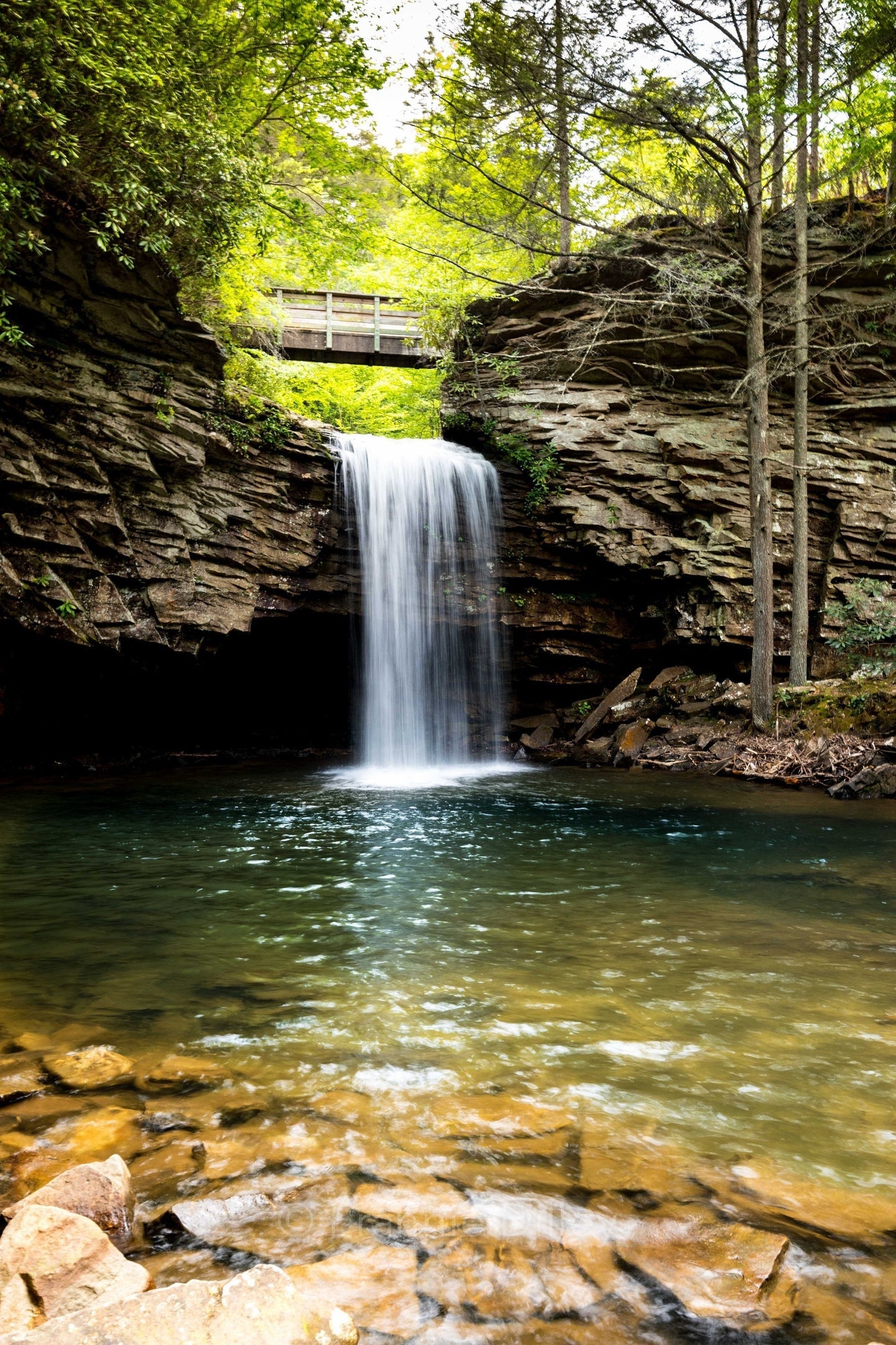 Little Stony Falls, Little Stony National Recreation Area, Dungannon, Virginia, Hiking, Waterfalls, Frannie Dilley, Vertical Photograph