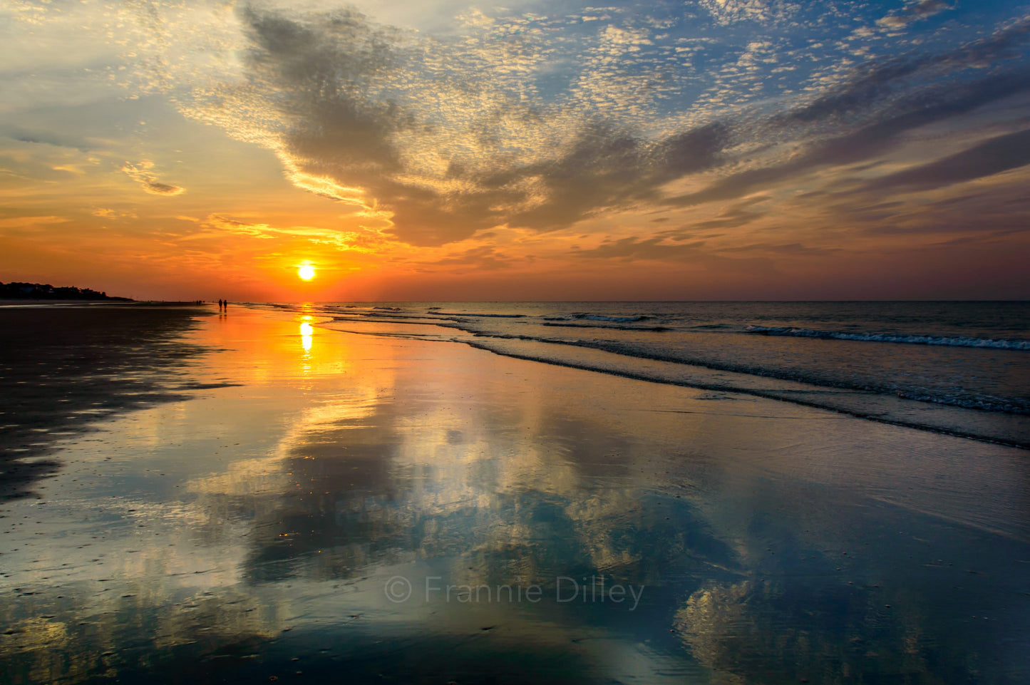 Hilton Head Island, Coligny Beach, Sunrise, Landscape Photograph, Beach, Couple, Reflections, Bluffton, South Carolina