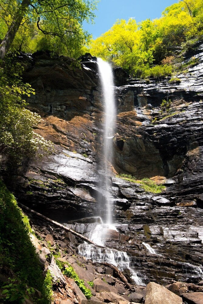 Rainbow Falls, SC, Jones Gap State Park, Mountain Rest,Waterfalls, Saluda,Cox Camp Creek, River, Print, Vertical Photograph, Frannie Dilley,