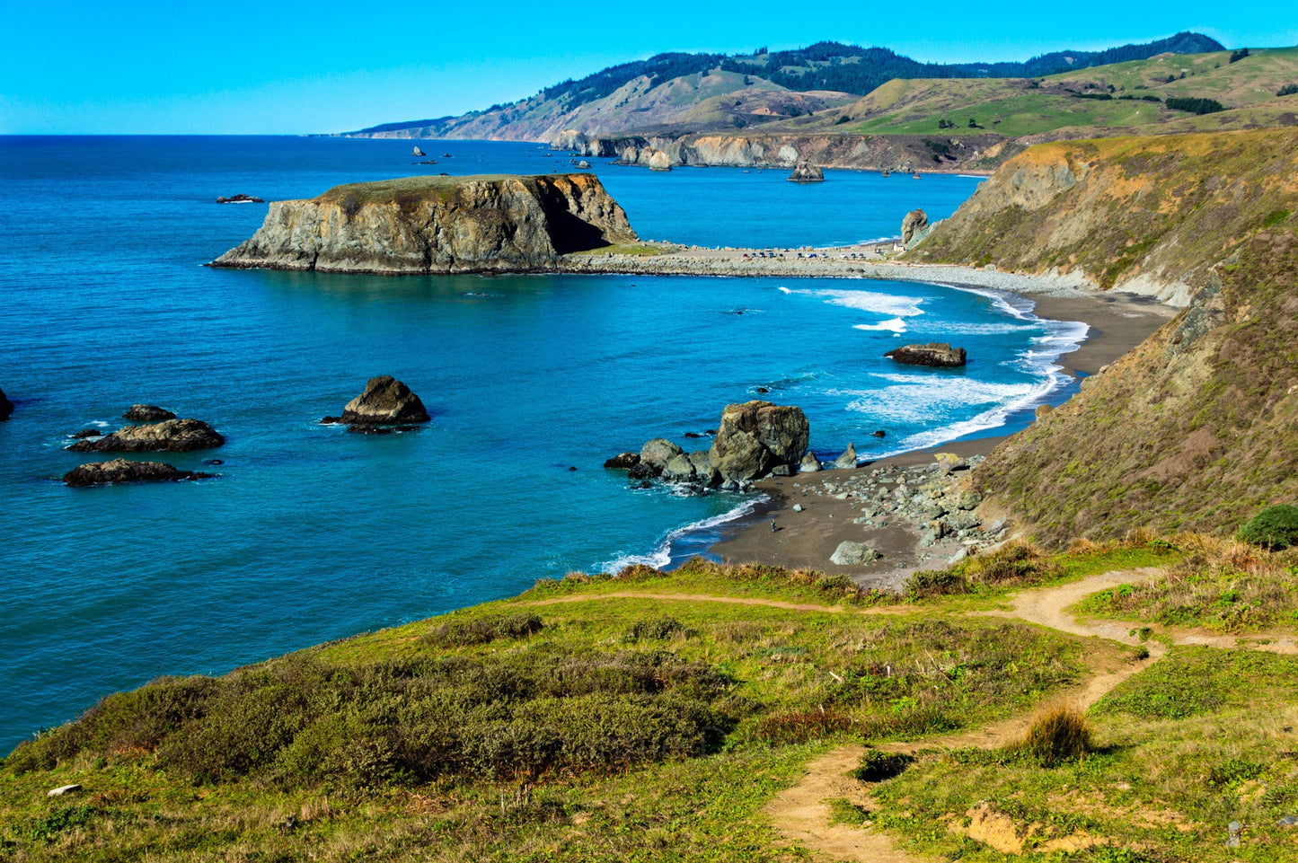 Goat Rock Beach, Jenner, California, Hwy 1, Beach, Photograph, Hiking, Paths, Landscape Photograph