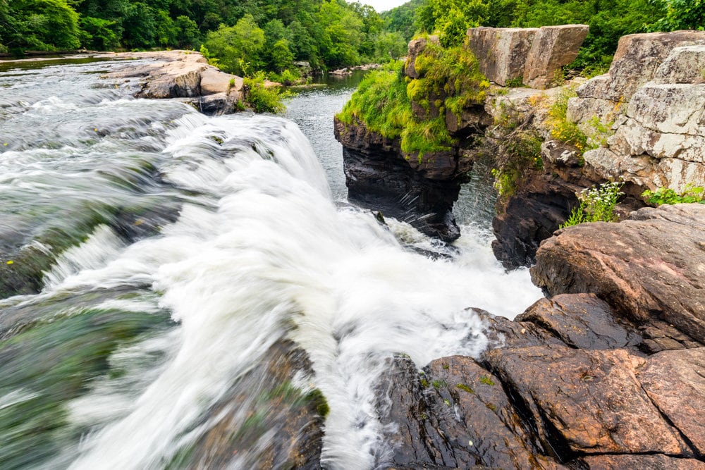 High Falls County Park,Arch Rock,Waterfalls,Lake Keowee,Seneca,South Carolina,Photograph Print,Spring,Mountain Laurel Flowers,Frannie Dilley