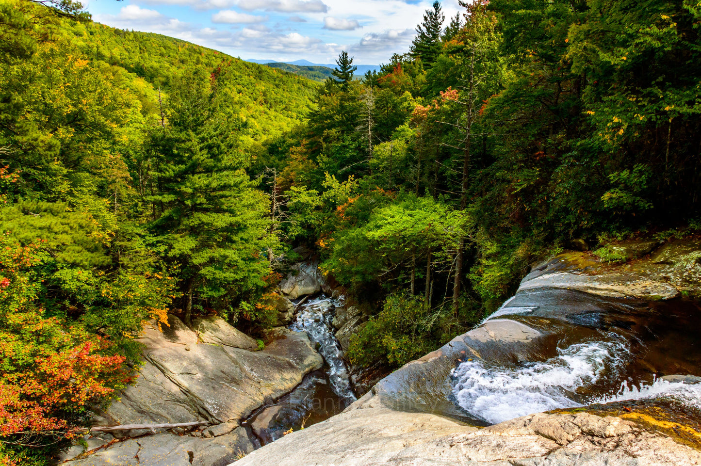 Upper Creek Falls, Linville Falls, Linville Gorge, Blowing Rock, North Carolina, Landscape Photograph, Waterfall