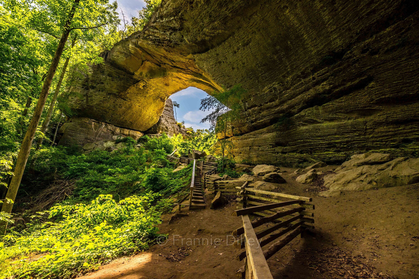 Natural Arch Scenic Area,Cumberland,Bridge,Whitley City,Slade,Parkers Lake,Kentucky,Cliffs,Frannie Dilley,Landscape Photography Print