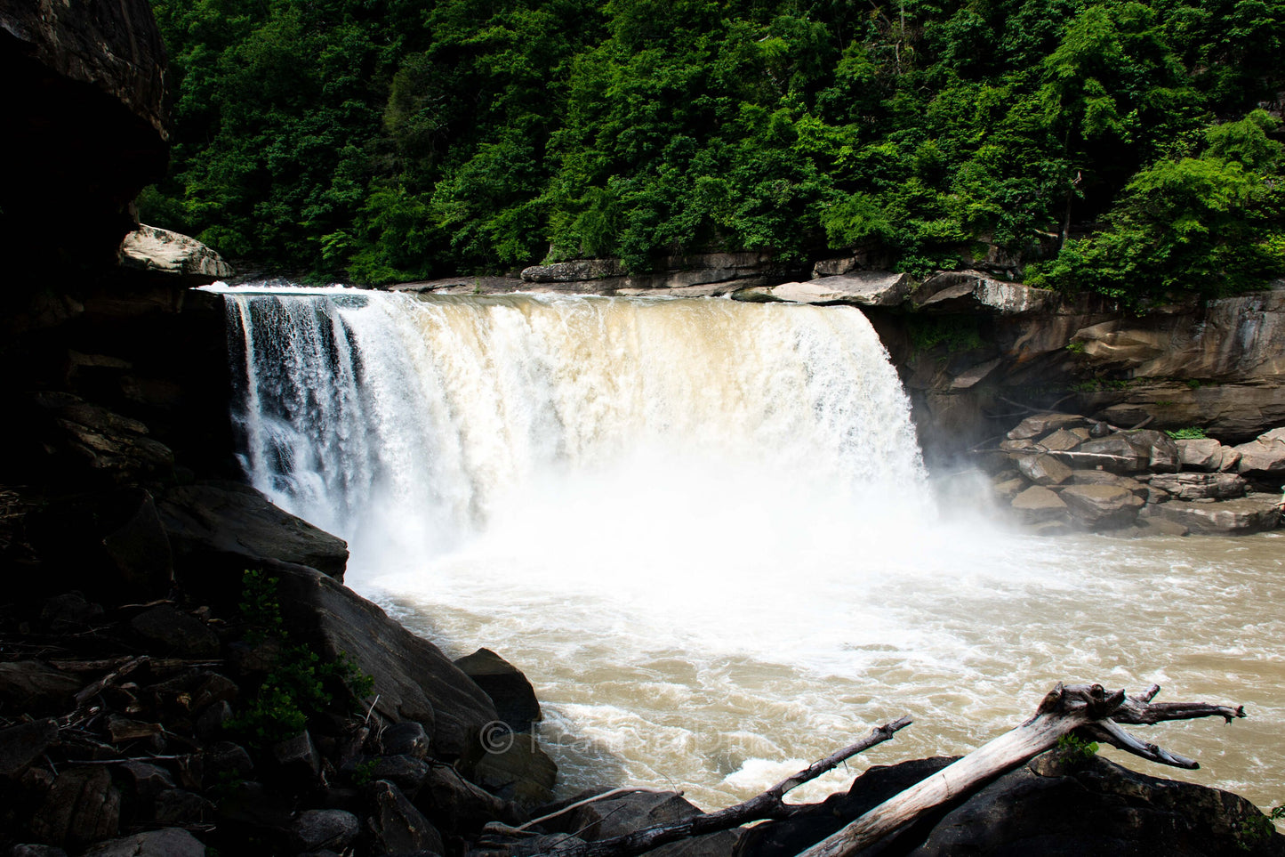 Cumberland Falls, Eagle Falls, Waterfalls, Rushing River, Corbin, Kentucky, Big Waterfall, Gap, Frannie Dilley, Landscape Photography Print
