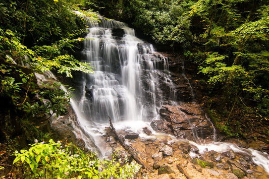 Socco Falls, Waterfalls, Maggie Valley, Blue Ridge Parkway, North Carolina, Landscape Photograph, Spring,