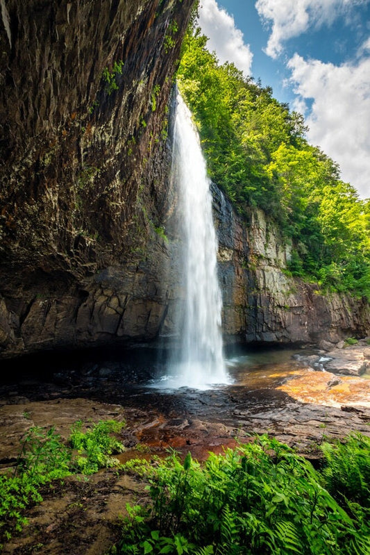 Lula Lake Land Trust, Waterfalls, Falls, Spring, Lookout Mountain, Georgia, Hiking, Vertical Photograph Print, Metal, Frannie Dilley