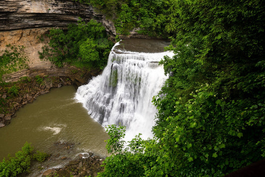 Burgess Falls State Park Sparta Tennessee Waterfall Home Decor Landscape Photograph Metal Print Wall Art Frannie Dilley Photography