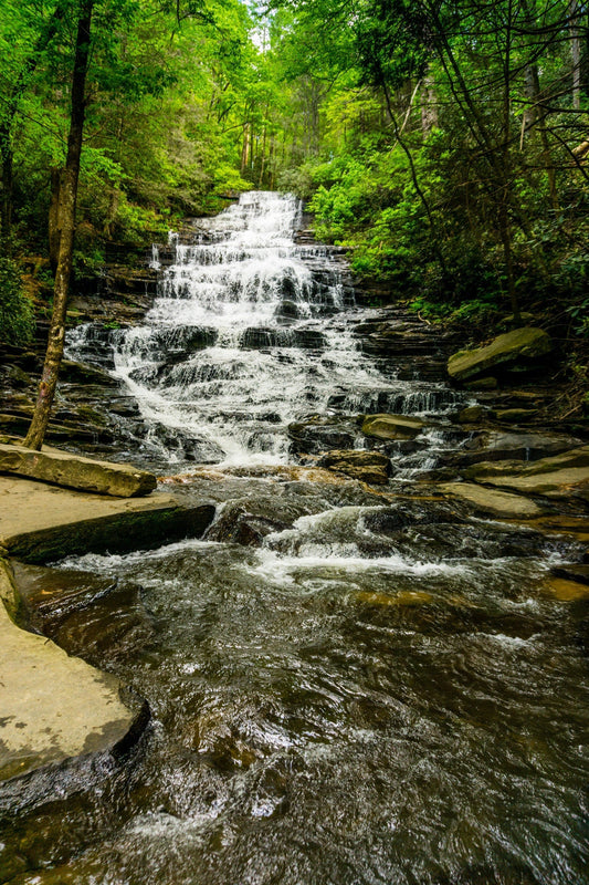 Minnehaha Falls, Waterfall, Spring, Lakemont, Georgia, Hiking, Landscape Photograph