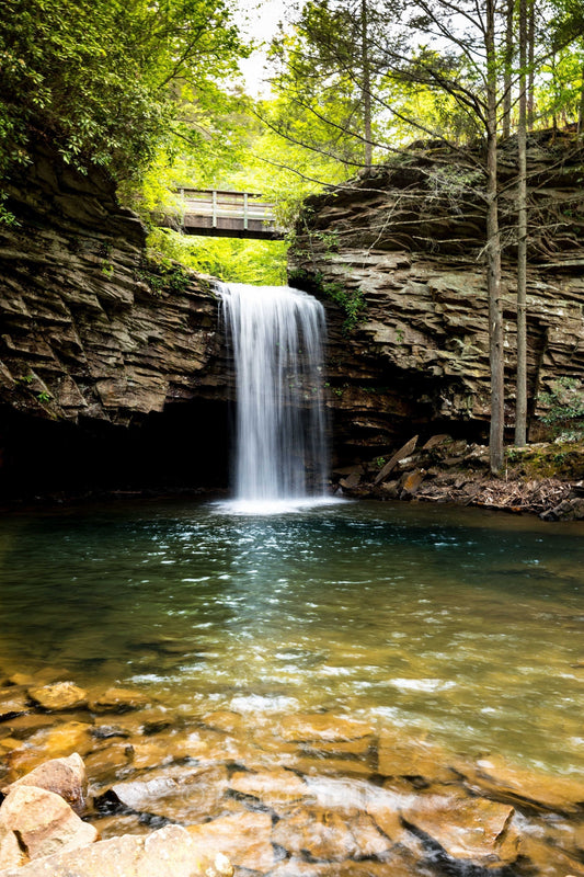 Little Stony Falls, Little Stony National Recreation Area, Dungannon, Virginia, Hiking, Waterfalls, Frannie Dilley, Vertical Photograph