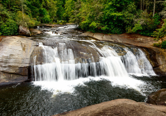 Turtleback Falls, Rainbow Falls, North Carolina, Landscape Photograph, Waterfalls, Gorges State Park, Sapphire, Brevard, Asheville,