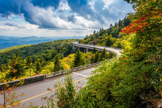 Linn Cove Viaduct, Linville Gorge, Blue Ridge Parkway, Linville, North Carolina, Fall, Autumn, Landscape Photograph