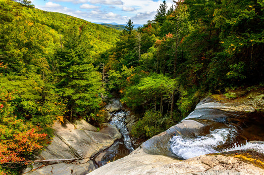 Upper Creek Falls, Linville Falls, Linville Gorge, Blowing Rock, North Carolina, Landscape Photograph, Waterfall