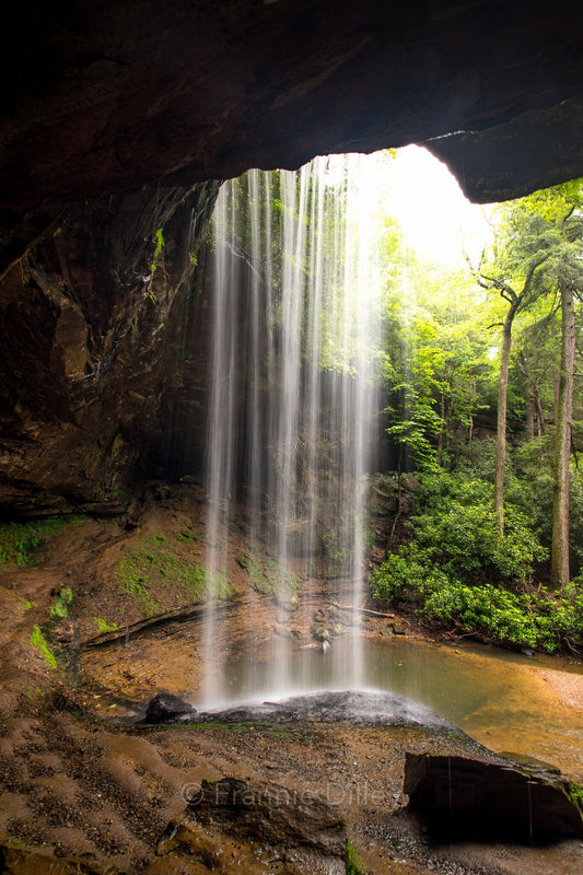 Northrup Falls Colditz Cove State Natural Area Tennessee Waterfalls Landscape Photograph Metal Print Wall Art Frannie Dilley Photography